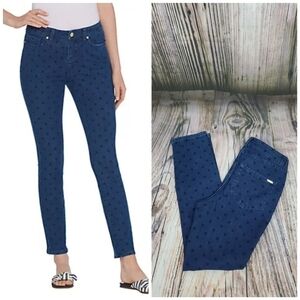 G.i.l.i. Polka Dot Indigo Denim Ankle Jeggings